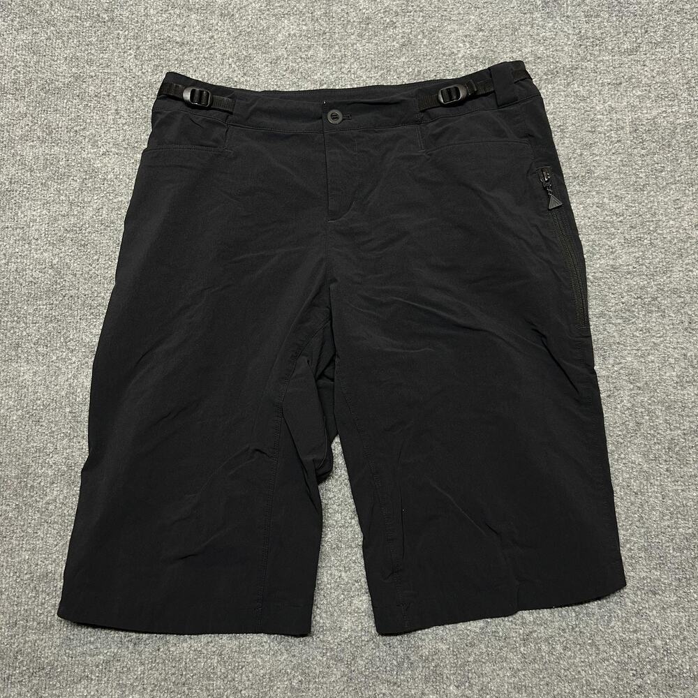 PNW Shorts Mens Medium Black Softshell Biker Cycling 12 Inseam Adjustable Waist